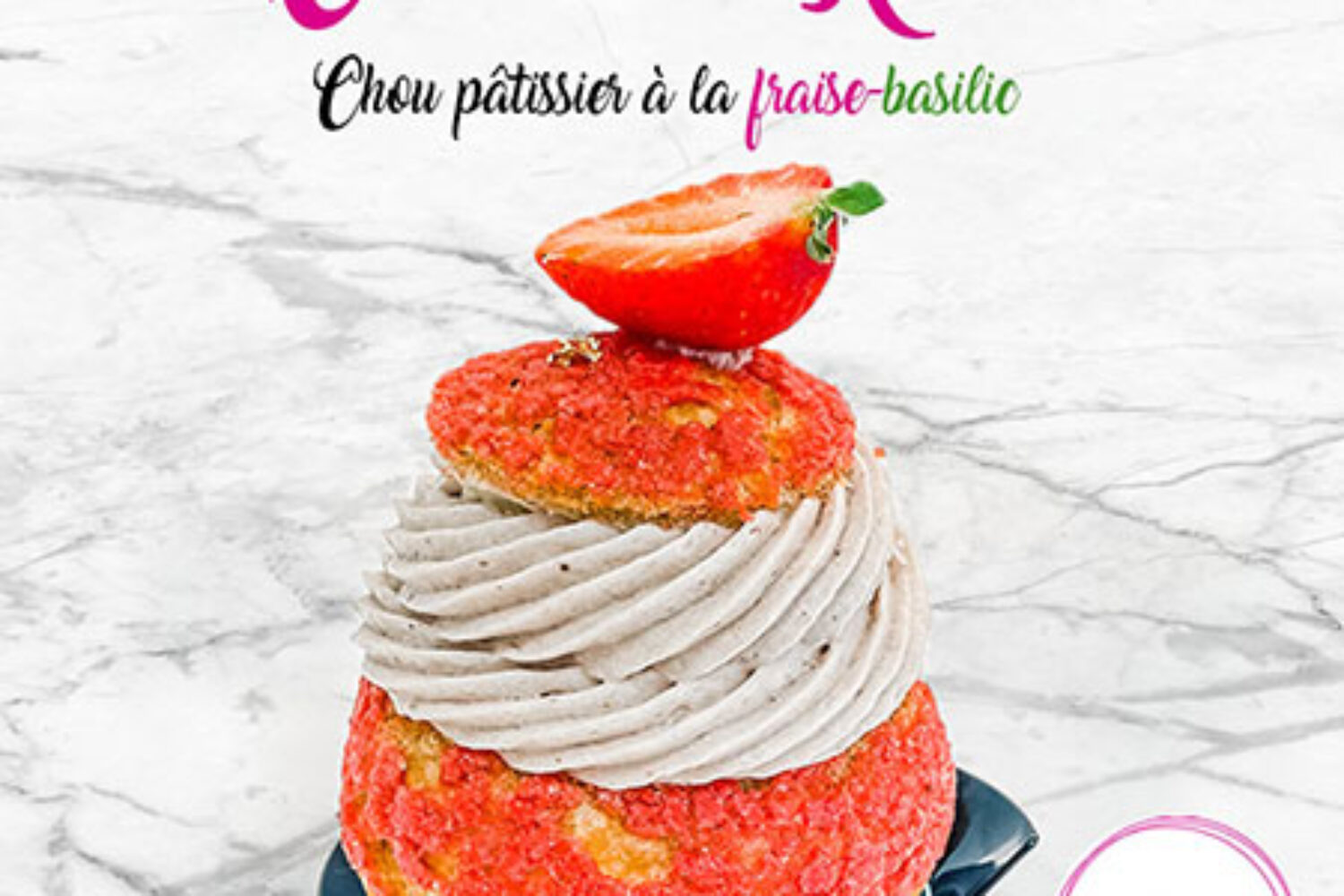 Yu and Mie : Chou pâtissier à la fraise et basilic